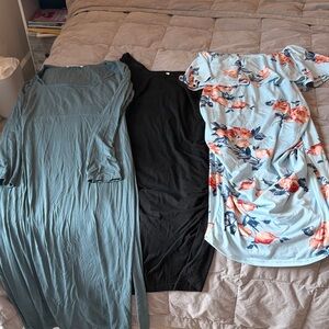 Pinkblush Women's Dresses - Teal, Black, Floral Blue